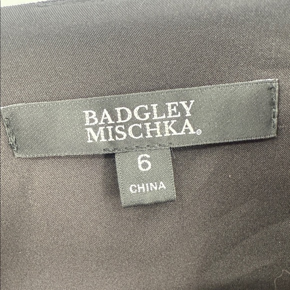 NWOT BADGLEY MISCHKA COLLECTION
Two-Tone Organza Ruffle-Sleeve Sheath SIZE 6 - Picture 5 of 7